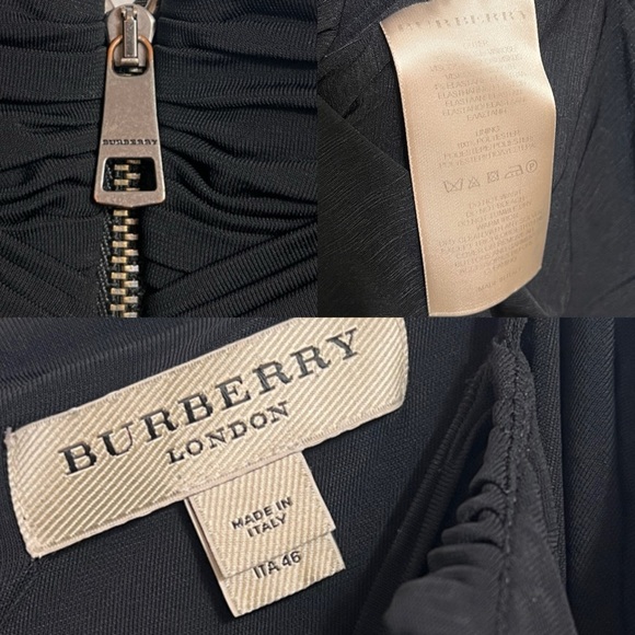 Burberry Black Ruched Dress Spaghetti Strap - Picture 2 of 3